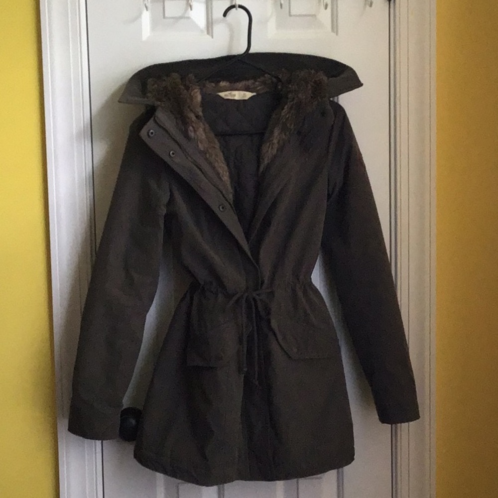 Hollister XS Olive Army Green Coat